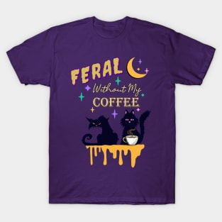 Funny Coffee & Cat Sarcastic Halloween T-Shirt